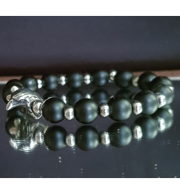 Black Agate & Crow vedic bracelet