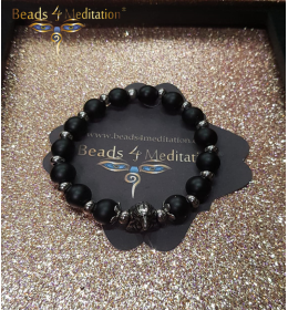 Black Agate & Crow vedic bracelet