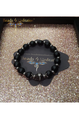 Black Agate & Crow vedic bracelet