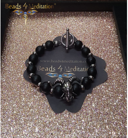 Black Agate & Goat vedic bracelet