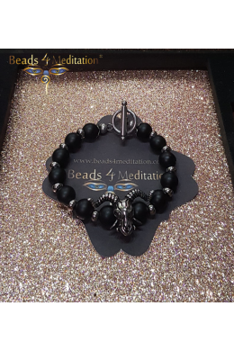 Black Agate & Goat vedic bracelet