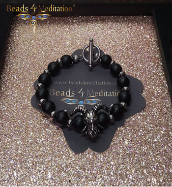 Black Agate & Goat vedic bracelet