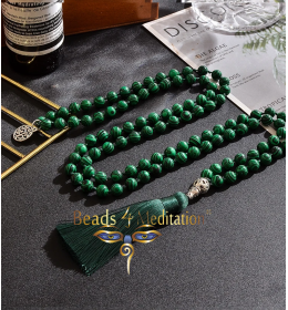 Malakita knotted Prayer bead