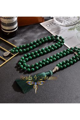 Malakita knotted Prayer bead