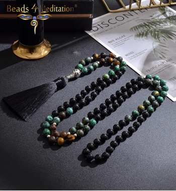 Onix & African Turquoise Vedic Prayer bead